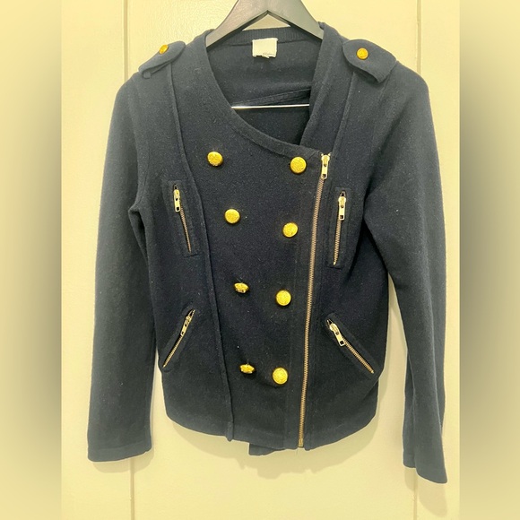 3.1 Philip Lim navy cashmere sweater jacket. Size small. - Picture 8 of 8